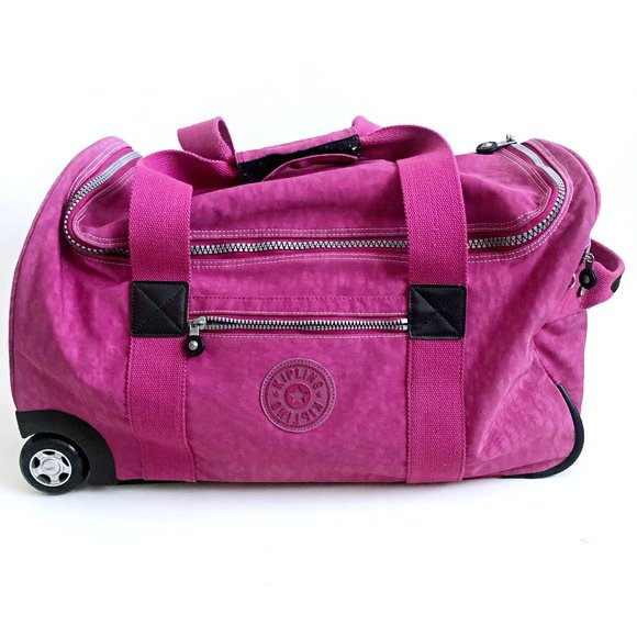 pink rolling duffle bag